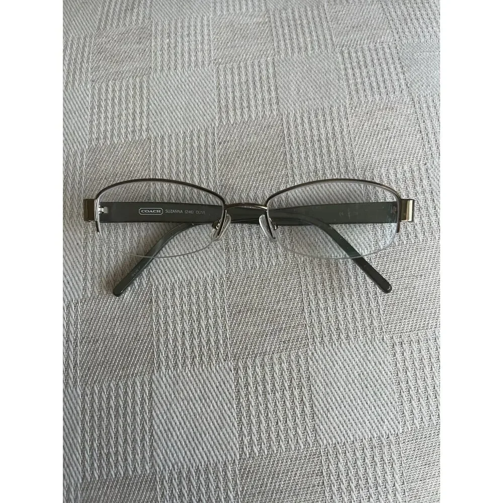 Coach Women's Eyeglasses Suzanna‎ 246 Olive Olive Half Rim Frame 52[]17 135